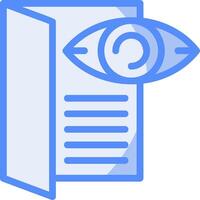 Vision Vista Line Filled Blue Icon vector