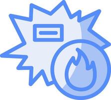 Blaze Burst Line Filled Blue Icon vector