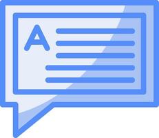 Answer Line Filled Blue Icon vector