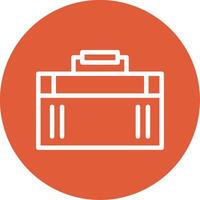 Suitcase Outline Circle Icon vector