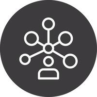 Networking Outline Circle Icon vector