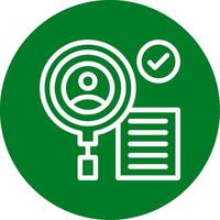 Background Check Outline Circle Icon vector