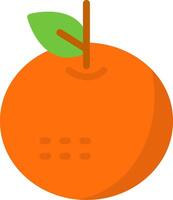 Tangerine Flat Icon vector