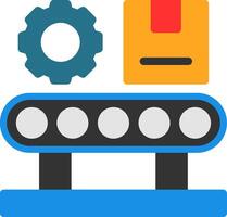 Assembly Line Flat Icon vector