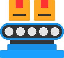 Conveyor Belt Flat Icon vector