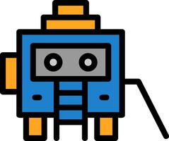 Robot Line Filled vector