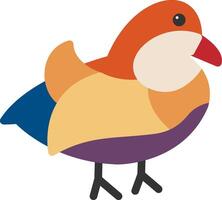 Mandarin Duck Flat Icon vector