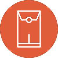 Red Envelope Outline Circle Icon vector