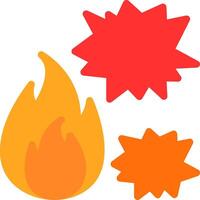 Blaze Burst Flat Icon vector