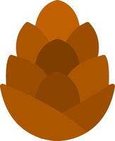 Pine Cone Flat Icon vector