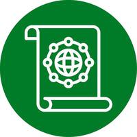 Unity Quest Outline Circle Icon vector
