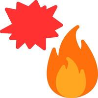 Blaze Burst Flat Icon vector