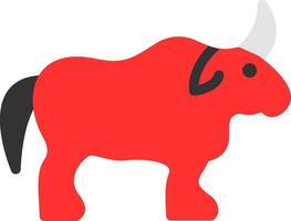 Year of the Ox Flat Icon vector