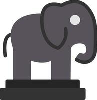 Auspicious Elephant Flat Icon vector