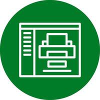 Print Outline Circle Icon vector