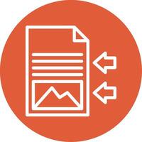 Shift Sway Outline Circle Icon vector