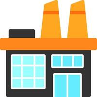 Factory Window Flat Icon vector