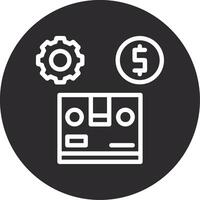 Manufacturing Efficiency Inverted Icon vector