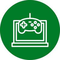 Game Controller Outline Circle Icon vector