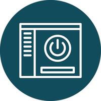 Power Outline Circle Icon vector