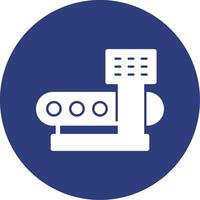 Machine Settings Glyph Circle Icon vector