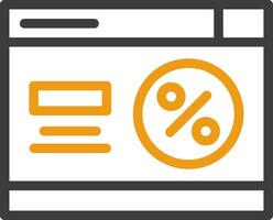 Percentage Two Color Icon vector