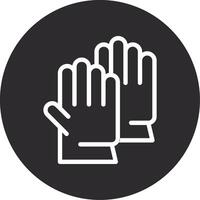 Safety Gloves Inverted Icon vector