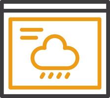 Rain Two Color Icon vector