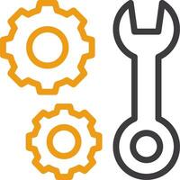 Maintenance Wrench Two Color Icon vector
