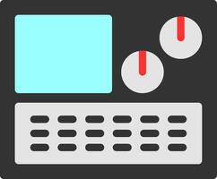 Machine Control Panel Flat Icon vector