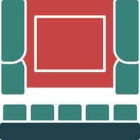 Cinema Glyph Multi Color Icon vector