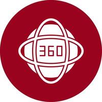Impact 360 Glyph Circle Icon vector