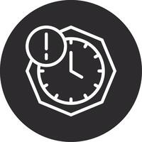 reloj con fecha límite invertido icono vector