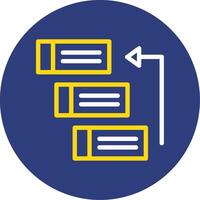 Backlog Dual Line Circle Icon vector
