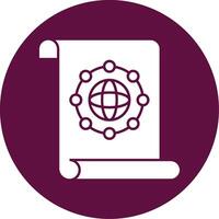Unity Quest Glyph Circle Icon vector