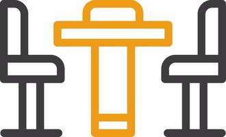 Conference Table Two Color Icon vector