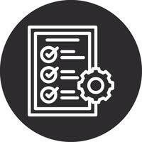 Maintenance Checklist Inverted Icon vector