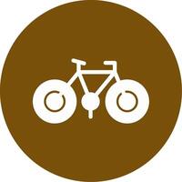 Bicycle Glyph Circle Icon vector