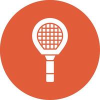 Badminton Racket Glyph Circle Icon vector