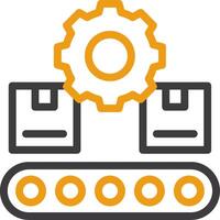 Conveyor System Two Color Icon vector