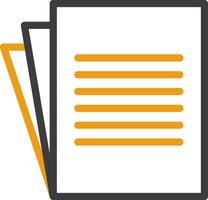Document Two Color Icon vector