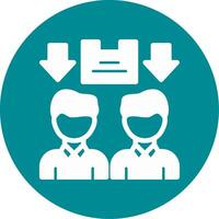 Voting Glyph Circle Icon vector