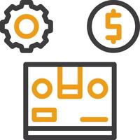 Manufacturing Efficiency Two Color Icon vector