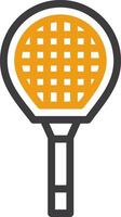 Badminton Racket Two Color Icon vector