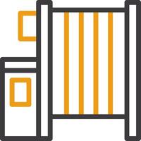 Factory Gate Two Color Icon vector