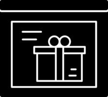 Gift Box Glyph Icon vector