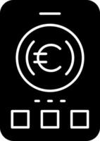 Euro Sign Glyph Icon vector