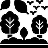 icono de glifo de bosque vector