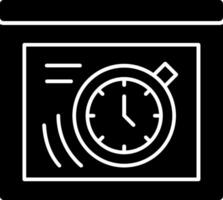 Alarm Clock Glyph Icon vector