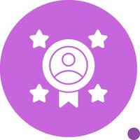 Employee of the Month Glyph Shadow Icon vector